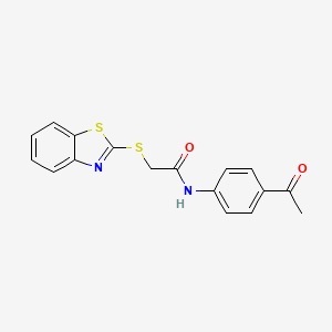 molecular formula C17H14N2O2S2 B5594193 N-(4-acetylphenyl)-2-(1,3-benzothiazol-2-ylthio)acetamide 