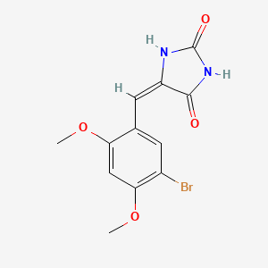 molecular formula C12H11BrN2O4 B5594226 5-(5-bromo-2,4-dimethoxybenzylidene)-2,4-imidazolidinedione 