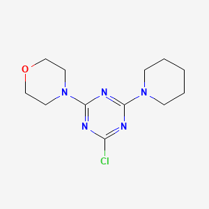 molecular formula C12H18ClN5O B5594227 2-chloro-4-morpholin-4-yl-6-piperidin-1-yl-1,3,5-triazine 