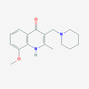 molecular formula C17H22N2O2 B5594284 8-methoxy-2-methyl-3-(1-piperidinylmethyl)-4-quinolinol 