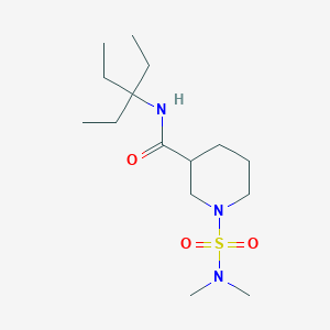 molecular formula C15H31N3O3S B5594291 N-(1,1-diethylpropyl)-1-[(dimethylamino)sulfonyl]-3-piperidinecarboxamide 