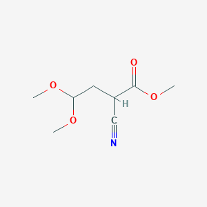 molecular formula C8H13NO4 B055943 Methyl 2-cyano-4,4-dimethoxybutanoate CAS No. 113410-42-7