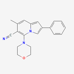 7-methyl-5-morpholin-4-yl-2-phenylindolizine-6-carbonitrile