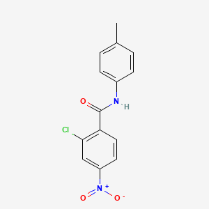 molecular formula C14H11ClN2O3 B5594312 2-chloro-N-(4-methylphenyl)-4-nitrobenzamide 