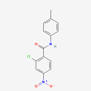 molecular formula C14H11ClN2O3 B5594312 2-氯-N-(4-甲基苯基)-4-硝基苯甲酰胺 