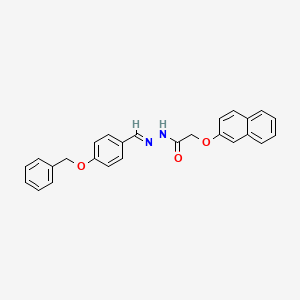 molecular formula C26H22N2O3 B5594334 N'-[4-(苄氧基)亚苄基]-2-(2-萘氧基)乙酰肼 CAS No. 303086-03-5