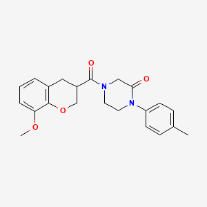 4-[(8-methoxy-3,4-dihydro-2H-chromen-3-yl)carbonyl]-1-(4-methylphenyl)-2-piperazinone