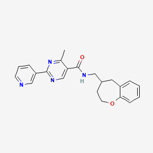 4-methyl-2-pyridin-3-yl-N-(2,3,4,5-tetrahydro-1-benzoxepin-4-ylmethyl)pyrimidine-5-carboxamide