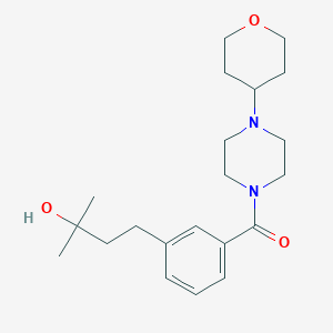 2-methyl-4-(3-{[4-(tetrahydro-2H-pyran-4-yl)-1-piperazinyl]carbonyl}phenyl)-2-butanol