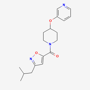 molecular formula C18H23N3O3 B5594364 3-({1-[(3-异丁基-5-异恶唑基)羰基]-4-哌啶基}氧基)吡啶 