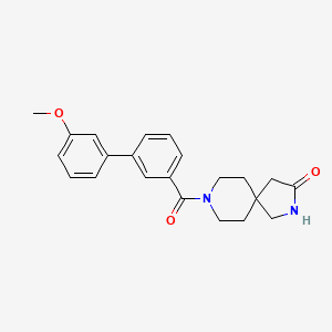 molecular formula C22H24N2O3 B5594384 8-[(3'-methoxy-3-biphenylyl)carbonyl]-2,8-diazaspiro[4.5]decan-3-one 