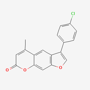 molecular formula C18H11ClO3 B5594407 3-(4-chlorophenyl)-5-methyl-7H-furo[3,2-g]chromen-7-one 
