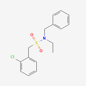 molecular formula C16H18ClNO2S B5594412 N-benzyl-1-(2-chlorophenyl)-N-ethylmethanesulfonamide 