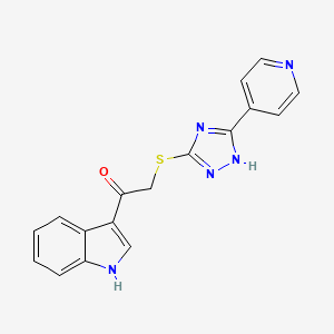 1-(1H-indol-3-yl)-2-{[5-(4-pyridinyl)-4H-1,2,4-triazol-3-yl]thio}ethanone