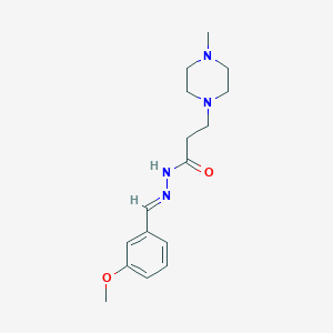 molecular formula C16H24N4O2 B5594477 N'-(3-methoxybenzylidene)-3-(4-methyl-1-piperazinyl)propanohydrazide 