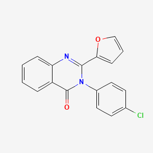 molecular formula C18H11ClN2O2 B5594485 3-(4-chlorophenyl)-2-(2-furyl)-4(3H)-quinazolinone CAS No. 63314-19-2