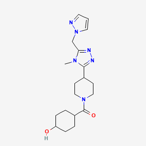 cis-4-({4-[4-methyl-5-(1H-pyrazol-1-ylmethyl)-4H-1,2,4-triazol-3-yl]piperidin-1-yl}carbonyl)cyclohexanol