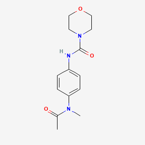 molecular formula C14H19N3O3 B5594535 N-{4-[acetyl(methyl)amino]phenyl}-4-morpholinecarboxamide 