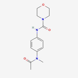 molecular formula C14H19N3O3 B5594535 N-{4-[乙酰基(甲基)氨基]苯基}-4-吗啉甲酰胺 