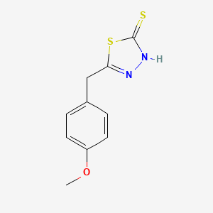 molecular formula C10H10N2OS2 B5594552 5-(4-methoxybenzyl)-1,3,4-thiadiazole-2-thiol 