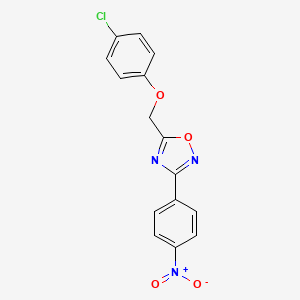 5-[(4-chlorophenoxy)methyl]-3-(4-nitrophenyl)-1,2,4-oxadiazole