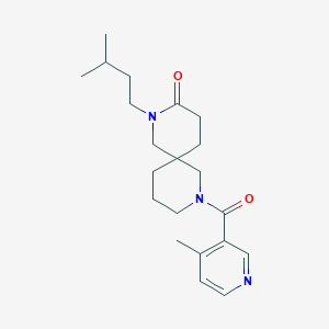 molecular formula C21H31N3O2 B5594578 2-(3-methylbutyl)-8-[(4-methyl-3-pyridinyl)carbonyl]-2,8-diazaspiro[5.5]undecan-3-one 