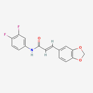 3-(1,3-benzodioxol-5-yl)-N-(3,4-difluorophenyl)acrylamide