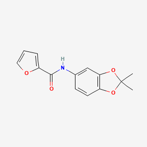 molecular formula C14H13NO4 B5594604 N-(2,2-dimethyl-1,3-benzodioxol-5-yl)-2-furamide 