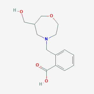 2-{[6-(hydroxymethyl)-1,4-oxazepan-4-yl]methyl}benzoic acid