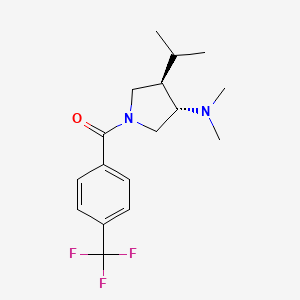 (3S*,4R*)-4-isopropyl-N,N-dimethyl-1-[4-(trifluoromethyl)benzoyl]pyrrolidin-3-amine