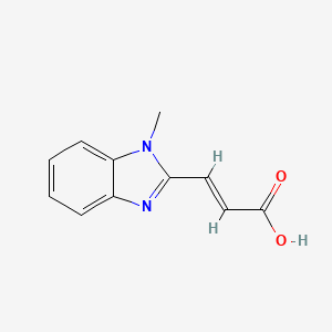 molecular formula C11H10N2O2 B5594648 3-(1-methyl-1H-benzimidazol-2-yl)acrylic acid 