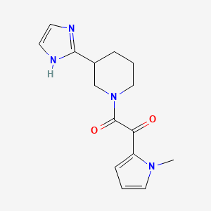 molecular formula C15H18N4O2 B5594653 2-[3-(1H-imidazol-2-yl)-1-piperidinyl]-1-(1-methyl-1H-pyrrol-2-yl)-2-oxoethanone 