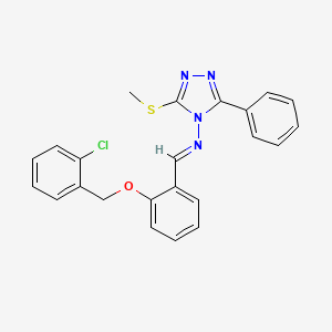 N-{2-[(2-chlorobenzyl)oxy]benzylidene}-3-(methylthio)-5-phenyl-4H-1,2,4-triazol-4-amine