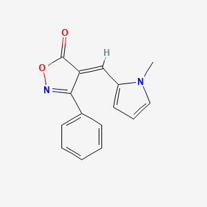 molecular formula C15H12N2O2 B5594671 4-[(1-methyl-1H-pyrrol-2-yl)methylene]-3-phenyl-5(4H)-isoxazolone 