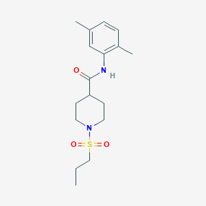 molecular formula C17H26N2O3S B5594685 N-(2,5-dimethylphenyl)-1-(propylsulfonyl)-4-piperidinecarboxamide 