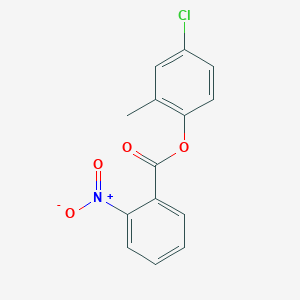 molecular formula C14H10ClNO4 B5594694 4-chloro-2-methylphenyl 2-nitrobenzoate 