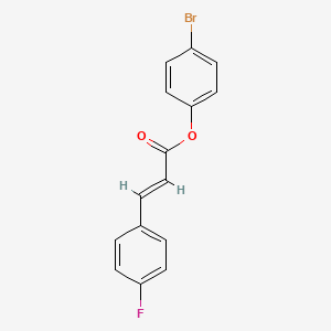 molecular formula C15H10BrFO2 B5594696 4-bromophenyl 3-(4-fluorophenyl)acrylate 