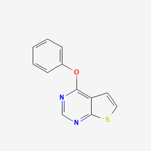 molecular formula C12H8N2OS B5594741 4-phenoxythieno[2,3-d]pyrimidine 