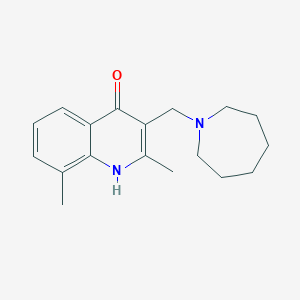 molecular formula C18H24N2O B5594763 3-(1-azepanylmethyl)-2,8-dimethyl-4-quinolinol 