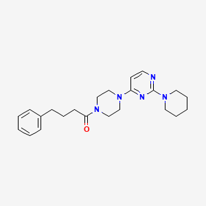 molecular formula C23H31N5O B5594842 4-[4-(4-phenylbutanoyl)-1-piperazinyl]-2-(1-piperidinyl)pyrimidine 