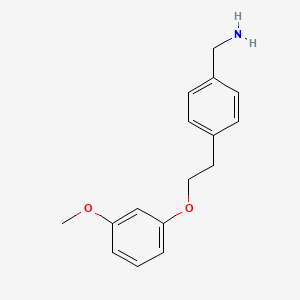 molecular formula C16H19NO2 B5594850 {4-[2-(3-methoxyphenoxy)ethyl]benzyl}amine hydrochloride 