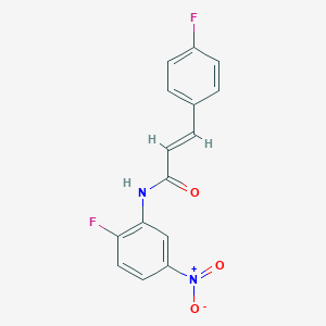 molecular formula C15H10F2N2O3 B5594877 N-(2-fluoro-5-nitrophenyl)-3-(4-fluorophenyl)acrylamide 