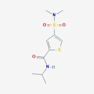 molecular formula C10H16N2O3S2 B5594888 4-[(dimethylamino)sulfonyl]-N-isopropyl-2-thiophenecarboxamide 