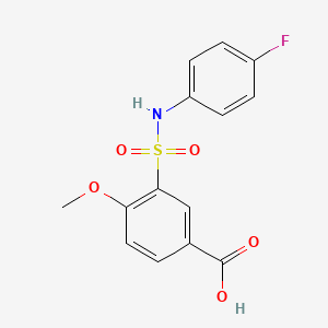 3-{[(4-fluorophenyl)amino]sulfonyl}-4-methoxybenzoic acid