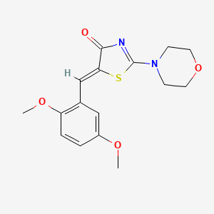 molecular formula C16H18N2O4S B5594896 5-(2,5-dimethoxybenzylidene)-2-(4-morpholinyl)-1,3-thiazol-4(5H)-one 