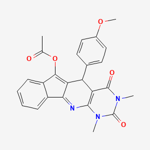 5-(4-methoxyphenyl)-1,3-dimethyl-2,4-dioxo-2,3,4,5-tetrahydro-1H-indeno[2',1':5,6]pyrido[2,3-d]pyrimidin-6-yl acetate