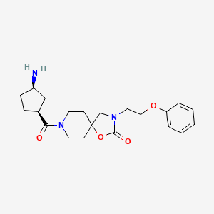 8-{[rel-(1S,3R)-3-aminocyclopentyl]carbonyl}-3-(2-phenoxyethyl)-1-oxa-3,8-diazaspiro[4.5]decan-2-one hydrochloride