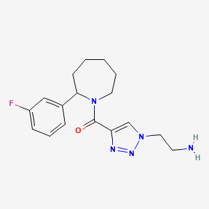 2-(4-{[2-(3-fluorophenyl)azepan-1-yl]carbonyl}-1H-1,2,3-triazol-1-yl)ethanamine
