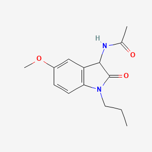 N-(5-methoxy-2-oxo-1-propyl-2,3-dihydro-1H-indol-3-yl)acetamide
