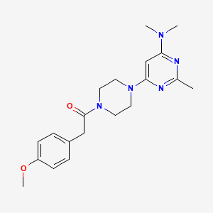 6-{4-[(4-methoxyphenyl)acetyl]-1-piperazinyl}-N,N,2-trimethyl-4-pyrimidinamine
